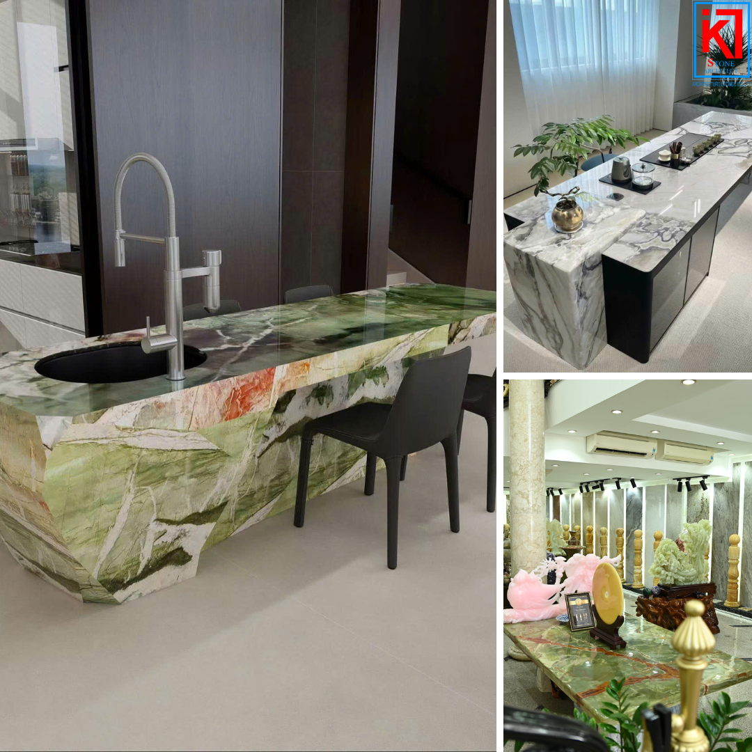 ĐÁ ỐP MẶT BÀN TRÀ, BÀN ĐẢO DÀNH CHO PHÒNG KHÁCH